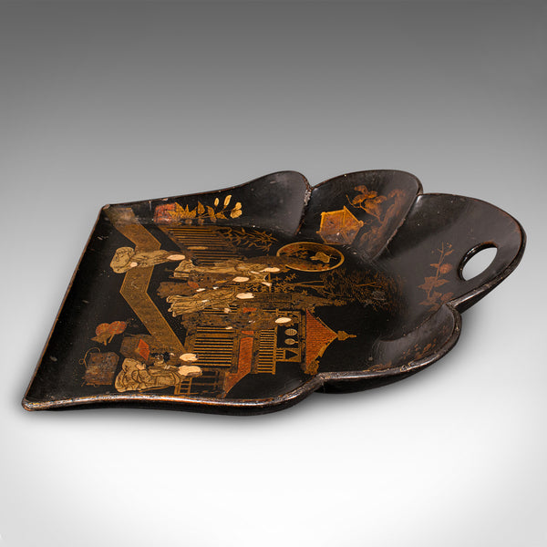 Antique Chinoiserie Crumb Tray, Japanese, Lacquer, Decorative, Late Victorian