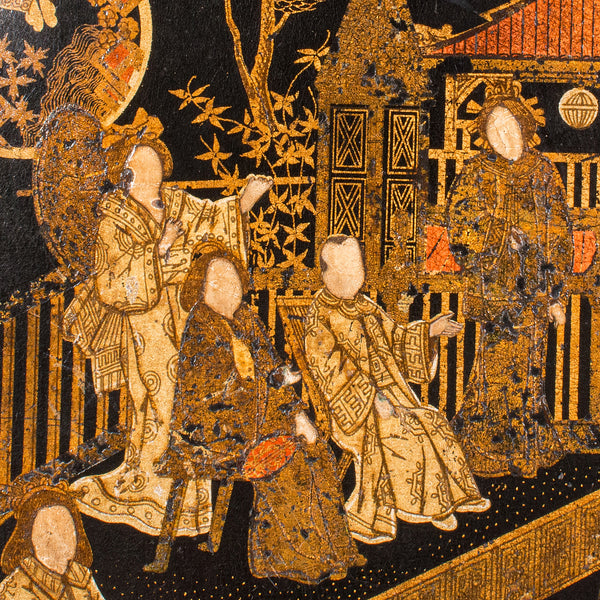 Antique Chinoiserie Crumb Tray, Japanese, Lacquer, Decorative, Late Victorian