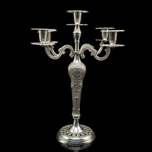 Vintage 4 Branch Candlestick, Candelabra, Table Centrepiece, Art Deco, C.1940