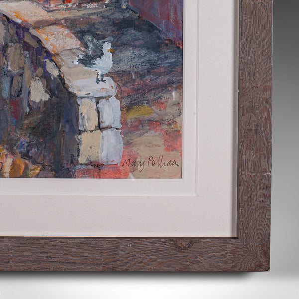 Framed Contemporary Landscape Painting, English, Acrylic, Art, Picture, Cornwall