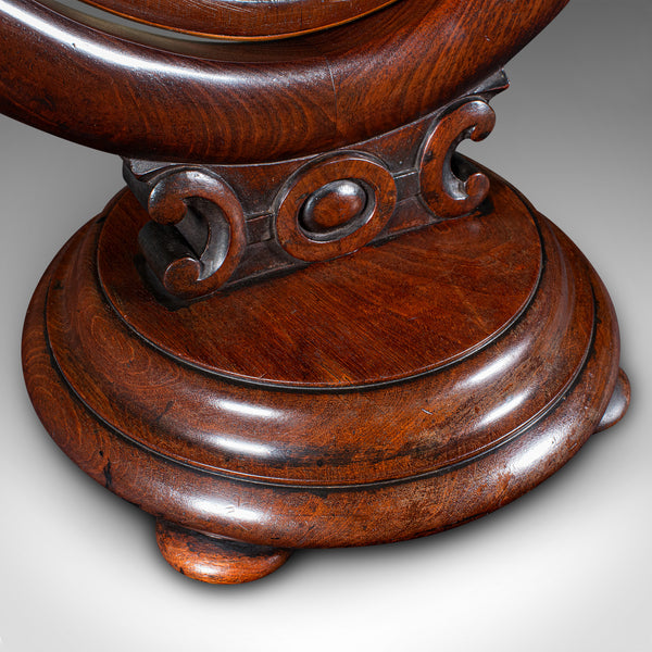 Antique Dressing Table Mirror, English, Walnut, Oval Form, Boudoir, Victorian