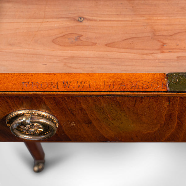 Small Antique Pembroke Table, English Satinwood, Occasional, Williamson, Regency