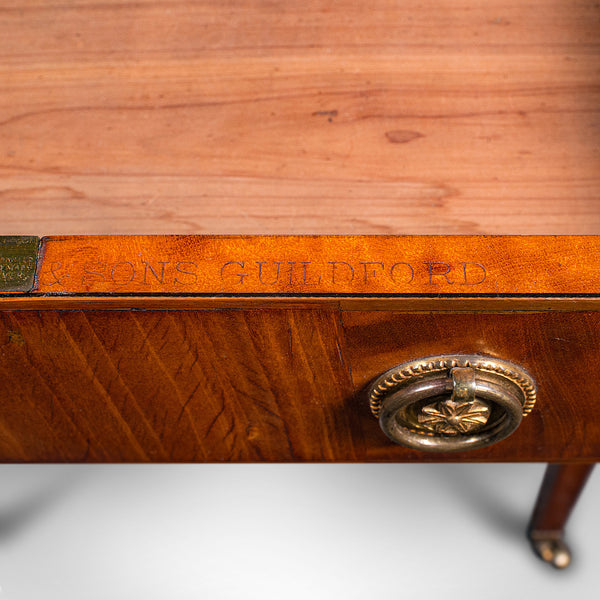 Small Antique Pembroke Table, English Satinwood, Occasional, Williamson, Regency