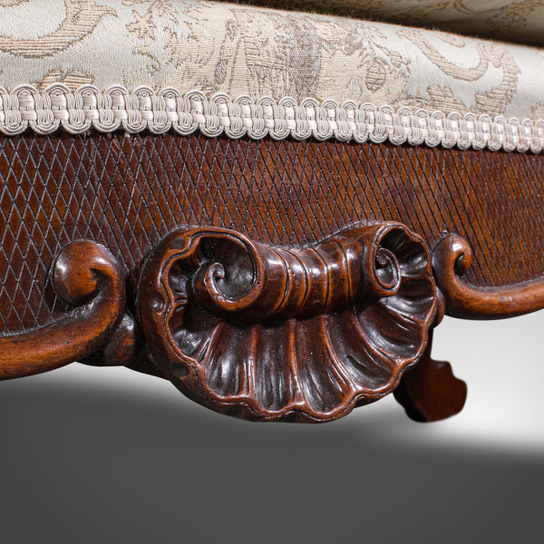 Antique Drawing Room Sofa, English, Large 2 Seat Settee, Show Frame, William IV
