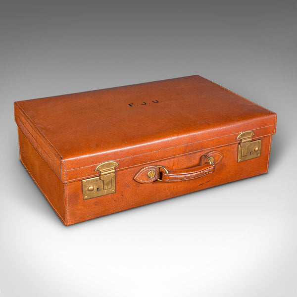 Antique Gentleman's Travel Case, English, Leather Suitcase, Harrods, Edwardian