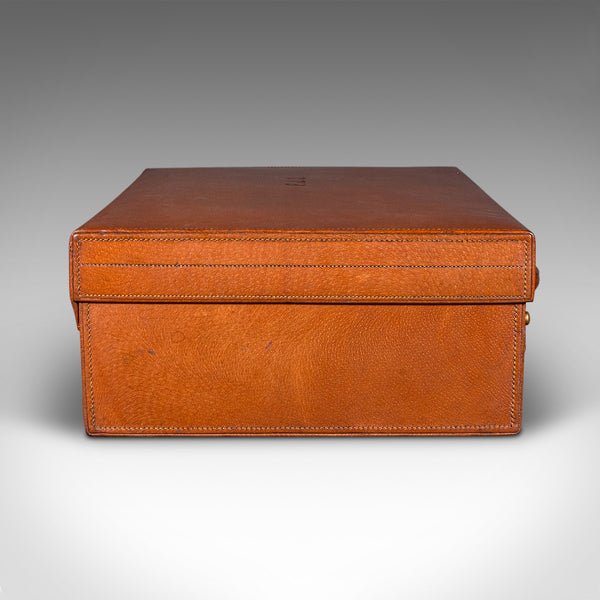 Antique Gentleman's Travel Case, English, Leather Suitcase, Harrods, Edwardian