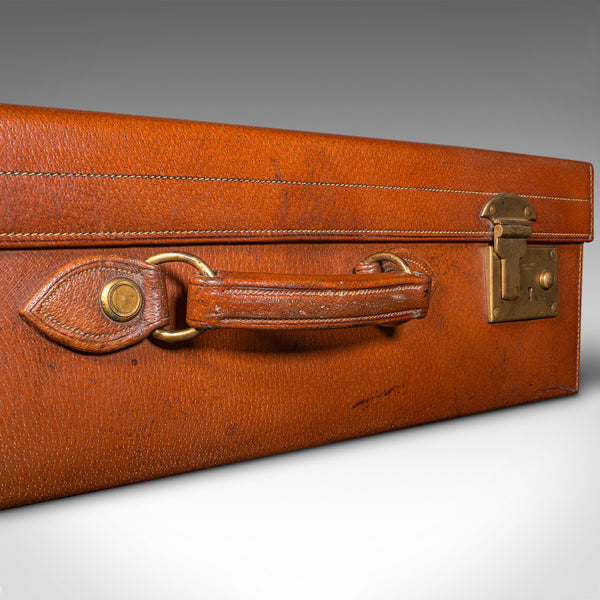 Antique Gentleman's Travel Case, English, Leather Suitcase, Harrods, Edwardian