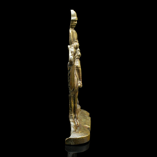 Antique Figurative Doorstop, Continental, Bronze, Decor, Door Keeper, Victorian