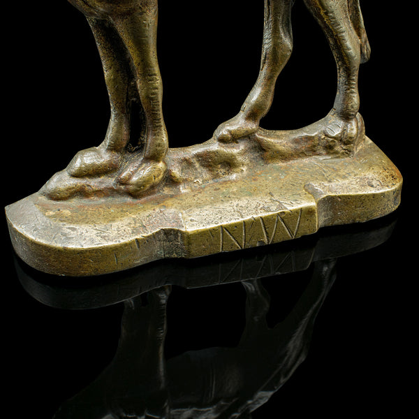 Antique Figurative Doorstop, Continental, Bronze, Decor, Door Keeper, Victorian
