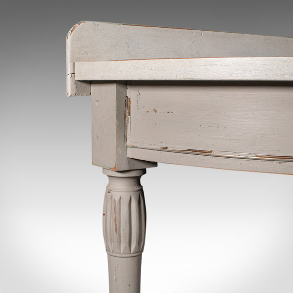Antique Demi Lune Side Table, French, Painted, Occasional, End, Victorian, 1900
