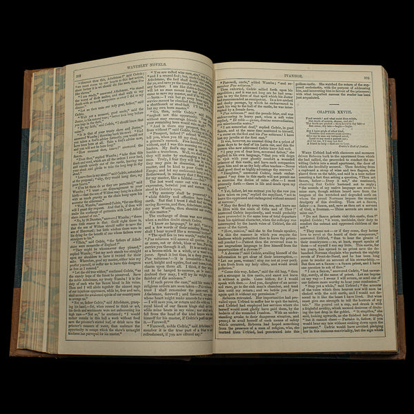 Antique 4 Vols, Waverley Novels, Walter Scott, Scottish, Literary Set, Victorian