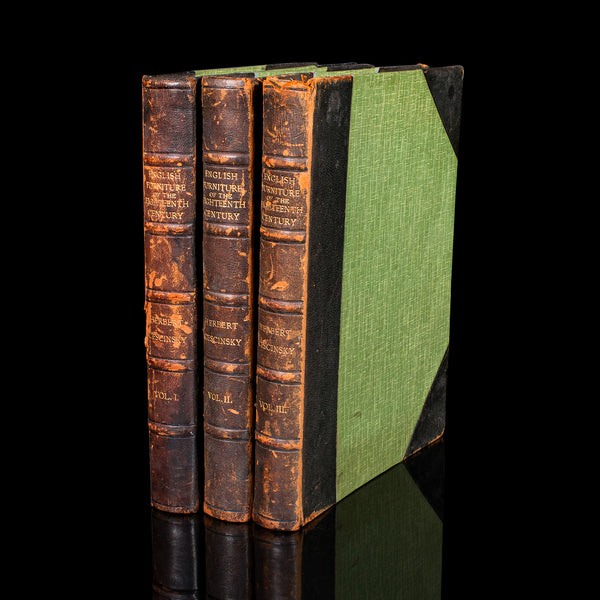 3vols Antique Reference Books, English Furniture of the 18th Century, Cescinsky