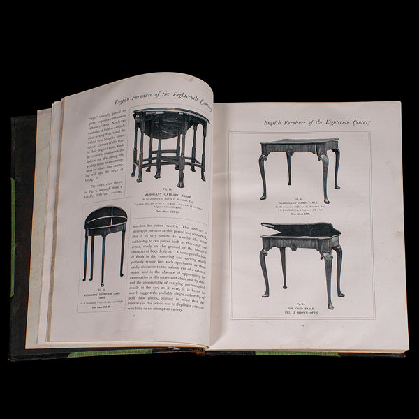 3vols Antique Reference Books, English Furniture of the 18th Century, Cescinsky