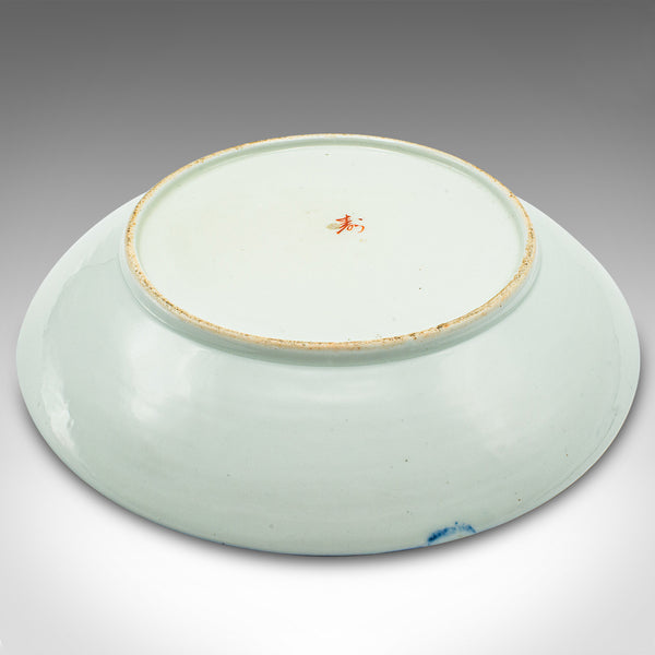 Antique Deep Display Charger, French, Ceramic, Decorative Plate, Victorian, 1900