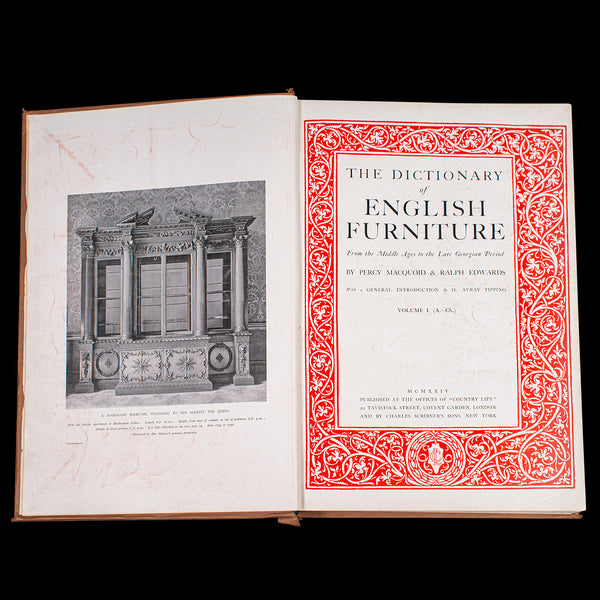 Antique 3vol Book Set, Dictionary of English Furniture, Macquoid, Reference, A-Z