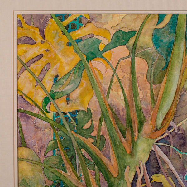 Vintage Watercolour Painting, English, Framed Art, Plant Study, Signed, C.1990