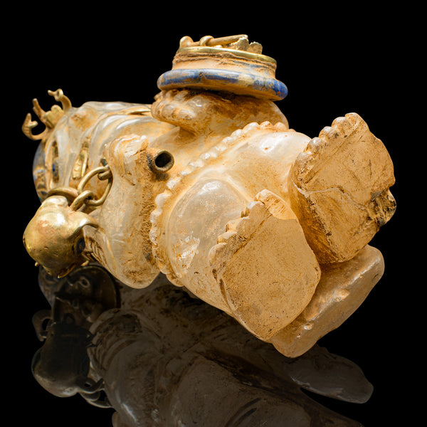 Tall Vintage Tribal Figure, South American Crystal, Totem, Ornament, Mid Century