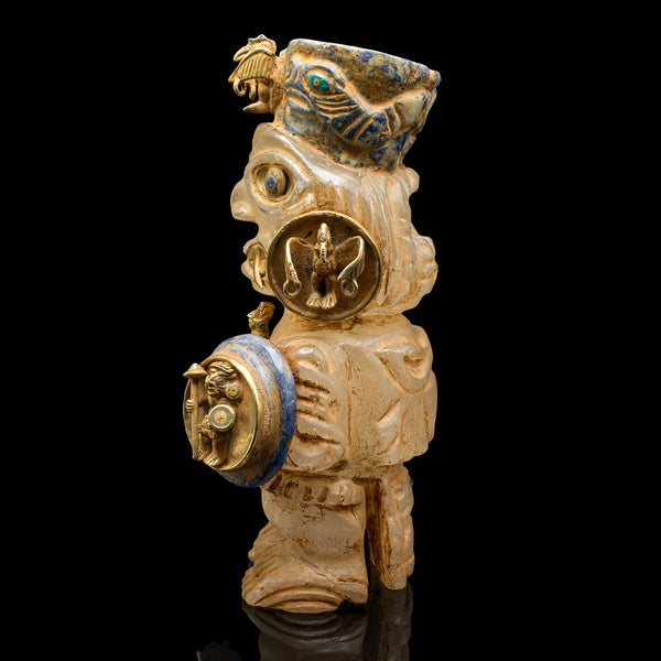 Tall Vintage Tribal Figure, South American Crystal, Totem, Ornament, Mid Century