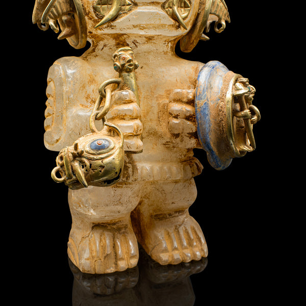Tall Vintage Tribal Figure, South American Crystal, Totem, Ornament, Mid Century