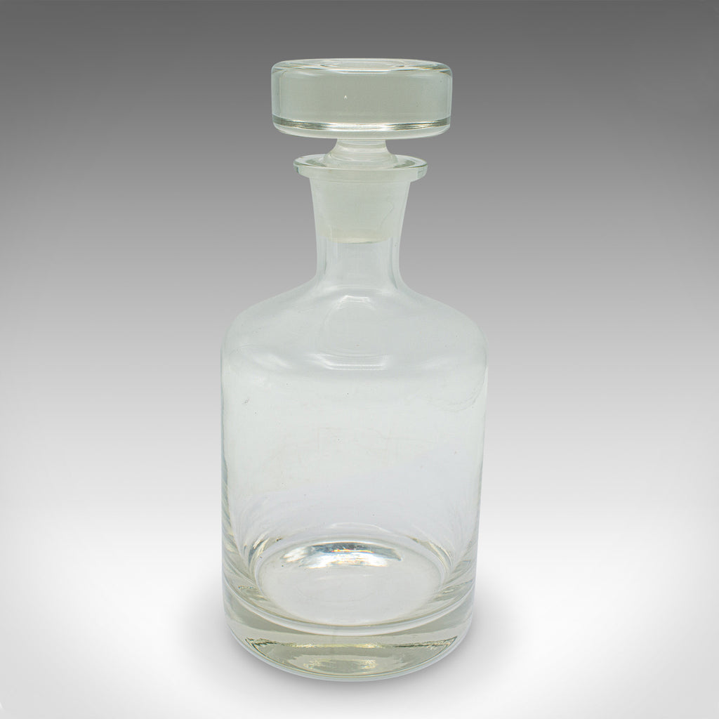 Vintage Cognac Decanter, English, Glass, Spirit Vessel, Mid Century, Circa 1950