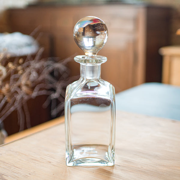 Vintage Whisky Decanter, English, Glass, Bourbon, Spirit Decanter, Mid Century