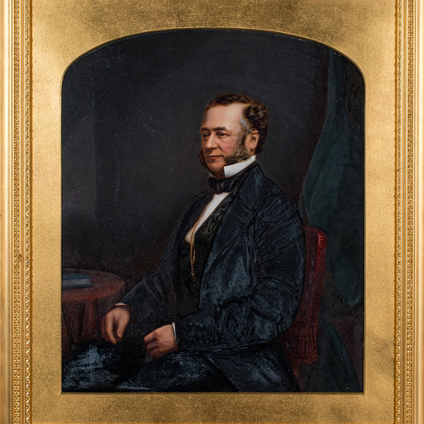 Antique Gentleman's Portrait, English School, Framed, Painting, Art, Edwardian