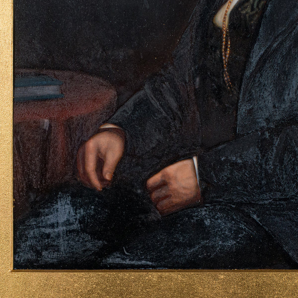 Antique Gentleman's Portrait, English School, Framed, Painting, Art, Edwardian