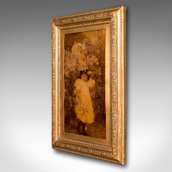 Small Antique Crystoleum Picture, English, Art, Mezzotint Painting, Victorian