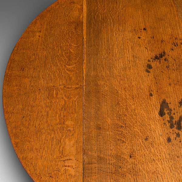 Antique Centre Table, English, Carved Oak, Gothic Revival, Victorian, Circa 1890