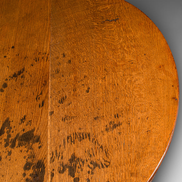 Antique Centre Table, English, Carved Oak, Gothic Revival, Victorian, Circa 1890