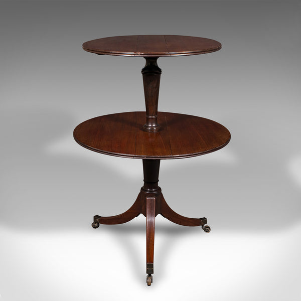 Antique Folding Dumb Waiter, English, Two Tier Serving Stand, Georgian, C.1800
