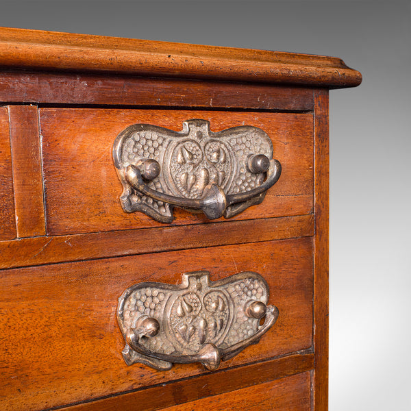 Antique Desktop Specimen Case, English, Miniature Chest of Drawers, Victorian