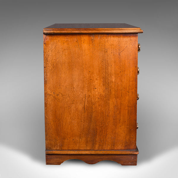 Antique Desktop Specimen Case, English, Miniature Chest of Drawers, Victorian