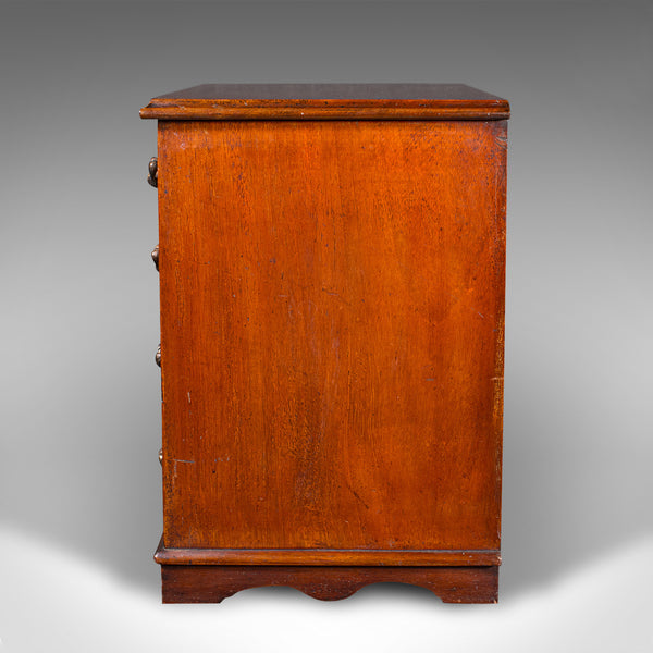 Antique Desktop Specimen Case, English, Miniature Chest of Drawers, Victorian