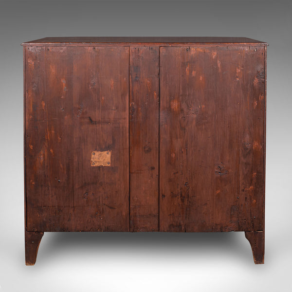 Antique Bow Front Chest of Drawers, English, Bachelors, Bedroom, Georgian, 1790