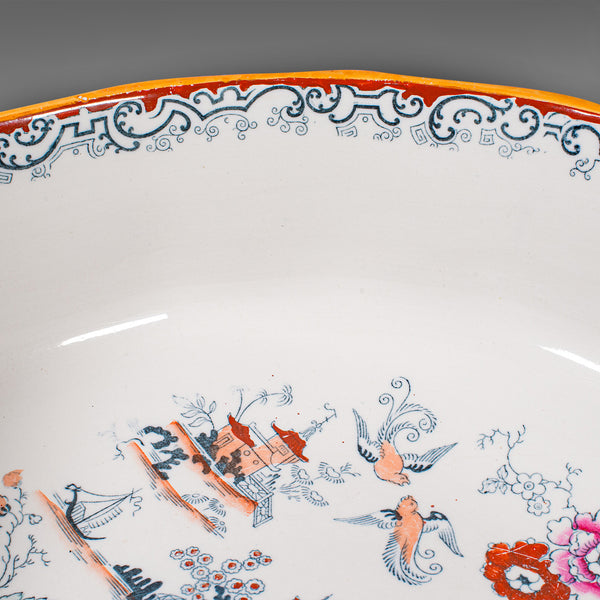 Antique Dressing Room Washbowl, Ewer, English, Ceramic, Basin, Jug, Victorian