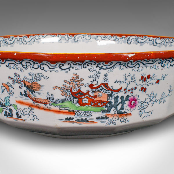 Antique Dressing Room Washbowl, Ewer, English, Ceramic, Basin, Jug, Victorian