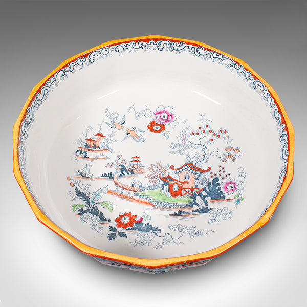 Antique Dressing Room Washbowl, Ewer, English, Ceramic, Basin, Jug, Victorian