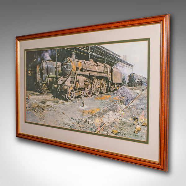 Vintage Locomotive Print, English, Framed, Steam Train Interest, Railwayana, Art