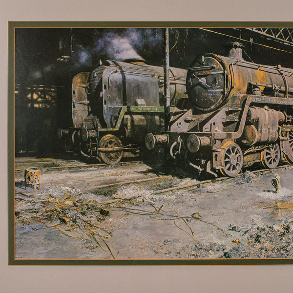 Vintage Locomotive Print, English, Framed, Steam Train Interest, Railwayana, Art