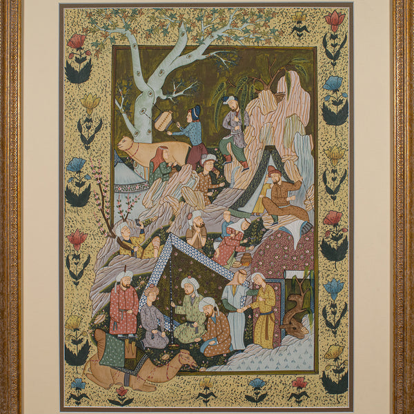 Antique Mughal School Painting, Indian, Art, After Seven Thrones, Late Victorian