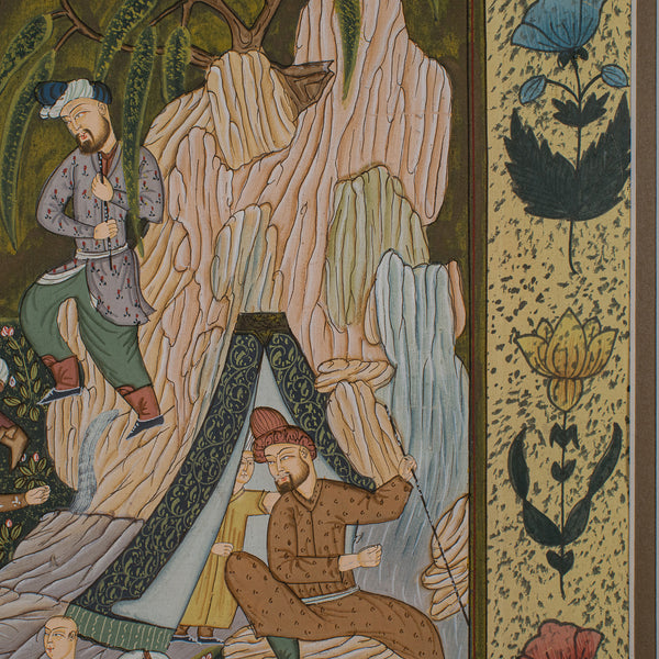 Antique Mughal School Painting, Indian, Art, After Seven Thrones, Late Victorian