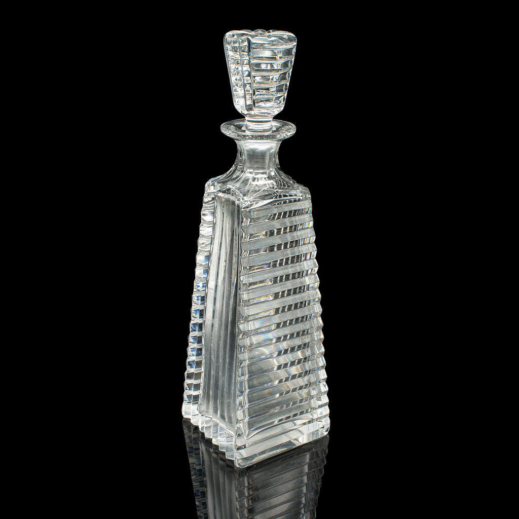 Vintage Aperitif Decanter, French Cut Glass, Spirit Vessel, Liqueur, Mid Century