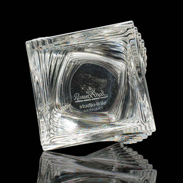 Vintage Set, Vase, Tea Light Duo, German, Art Glass, Flower Sleeve, Circa 1970