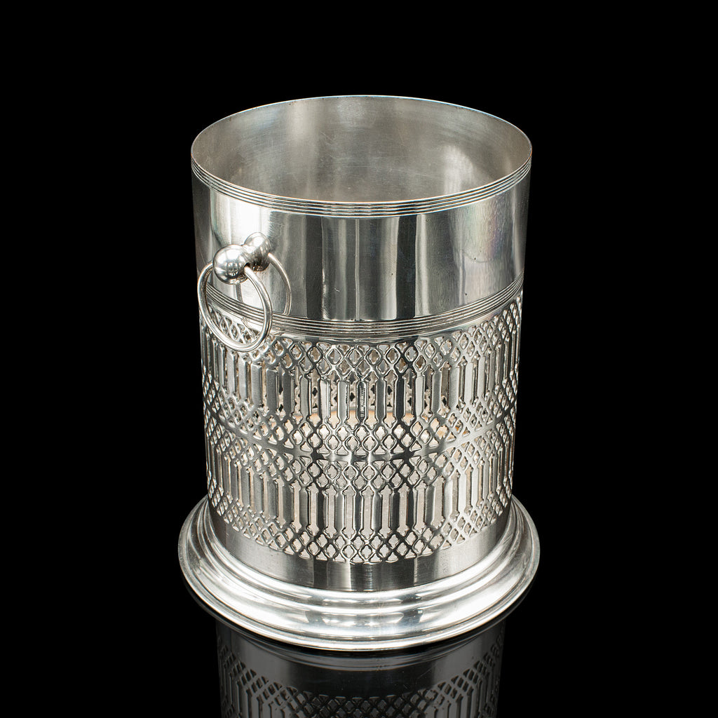 Antique Wine Bottle Cooler, Welsh, Silver Plate, Champagne Magnum Bucket, C.1920
