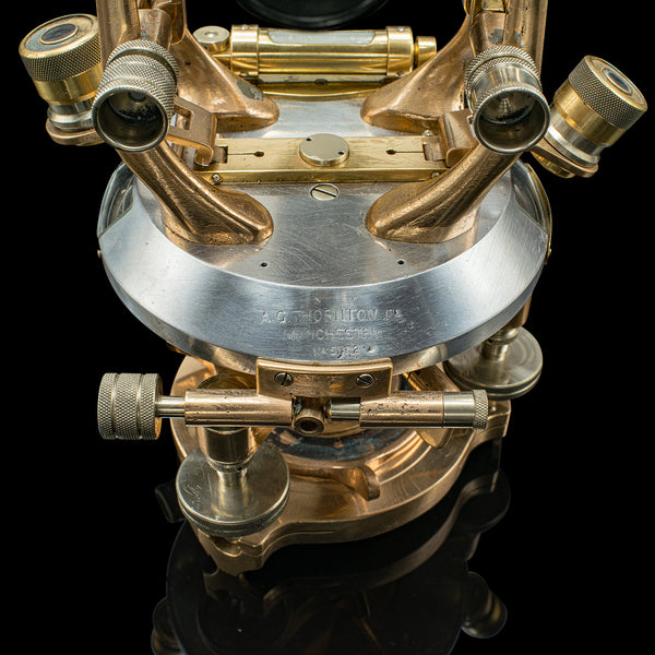 Antique Transit Theodolite, English, Surveying Instrument, Thornton, Edwardian