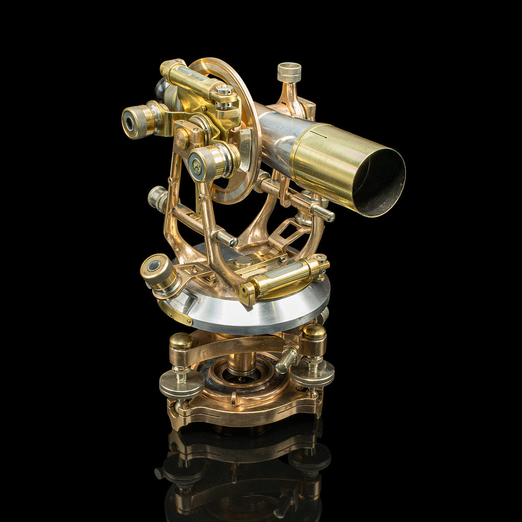 Antique Transit Theodolite, English, Surveying Instrument, Thornton, Edwardian