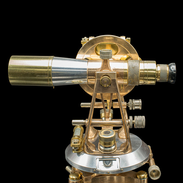 Antique Transit Theodolite, English, Surveying Instrument, Thornton, Edwardian