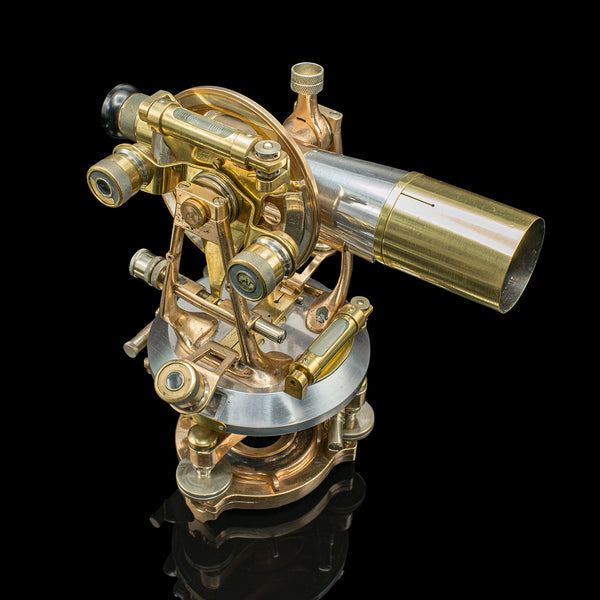 Antique Transit Theodolite, English, Surveying Instrument, Thornton, Edwardian