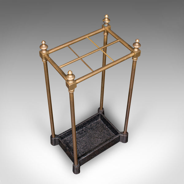Antique 6 Division Stick Stand, English, Reception Hall Umbrella Rack, Victorian